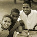 A group of kids smiling