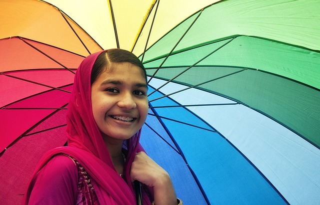 teen girl with braces