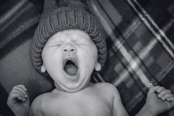 yawning baby
